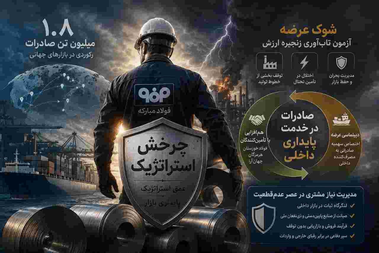 فولاد مبارکه؛ وقتی رهبری بازار به‌جای تولید، به مدیریت جریان توزیع گره می‌خورد